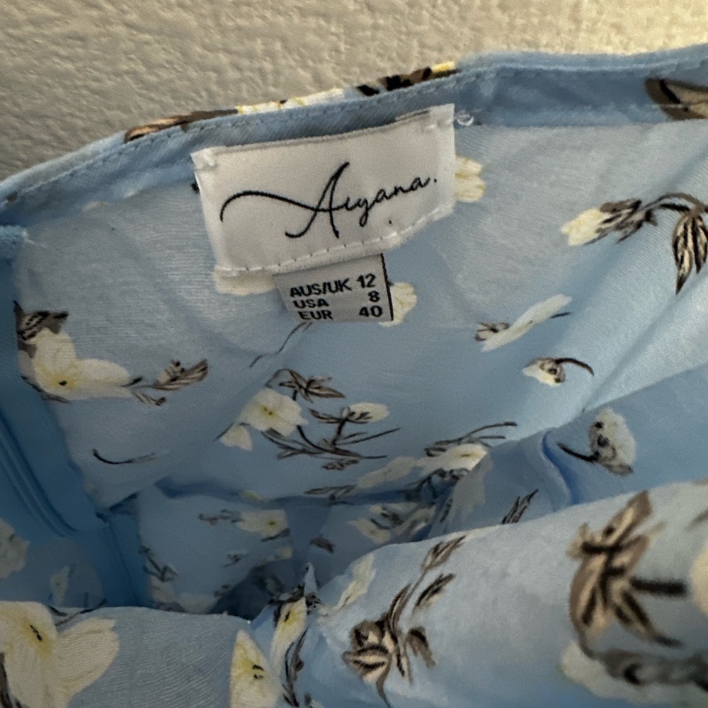 Hello Molly Blue Cotton Floral Feminine Ruffle Sundress Size 8 Cottagecore — image 4 of 4